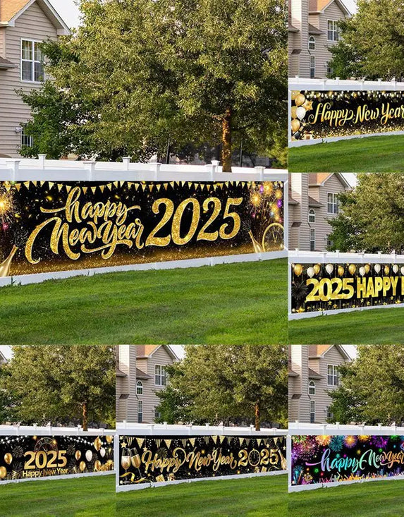 Outdoor New Year  Party Banner  Xmas Balloons New Year's Eve Party Decorations