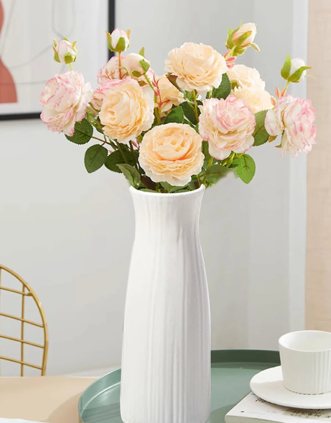 Home ins wind plastic vase living room fall-resistant simulation vase decoration Creative simple vase A model one