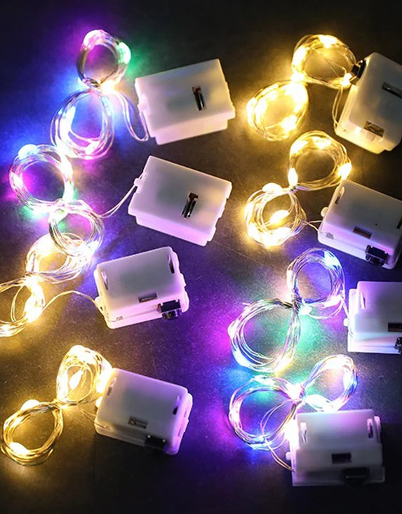 LED Fairy Lights Button Battery Light String Christmas Wedding New Year Bedroom Living Room Garden Decoration Garland