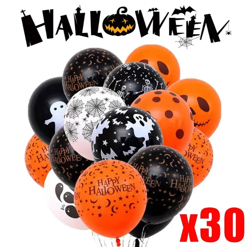 30/10pcs Halloween Balloons