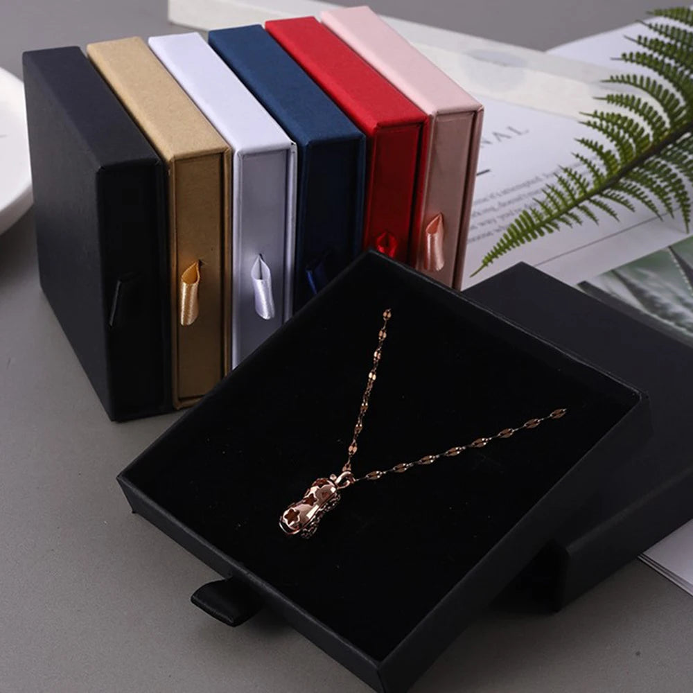 Thick Kraft Paper Drawer Jewelry Set Packaging Box.