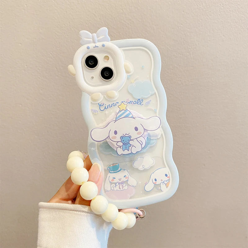 Sanrio Cinnamoroll iPhone14 Mobile Phone Case Kawaii Cute 13 12 11 X Xs Pro Plus Max Protective Shell Holder Kids Toys for Girls