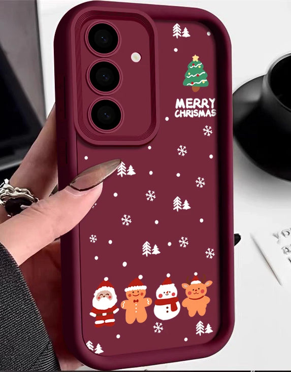 Christmas New Year Soft TPU Case For Samsung Galaxy S23 S24 Ultra S24 FE S22 Plus A55 A54 A15 A16 A14 A35 A25 A53 5G Phone Cover