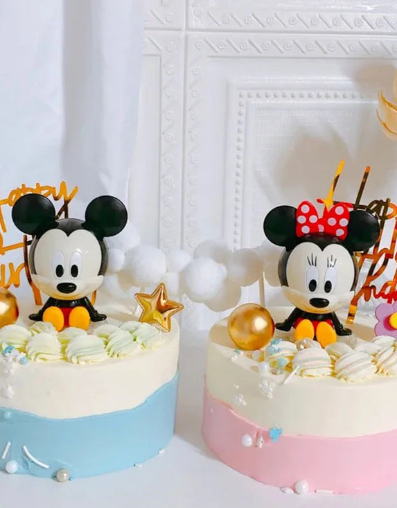 Cartoon Mickey Minnie Mouse Baking Cake Decoration Ornaments Cake Topper for Kids Birthday Party Decoration Supplies Toys Gifts