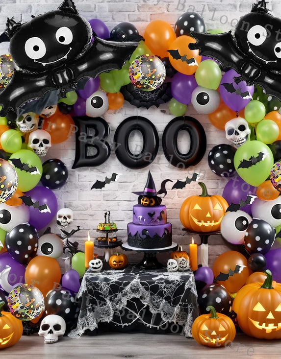 Halloween Bat Balloon Garland Arch Kit