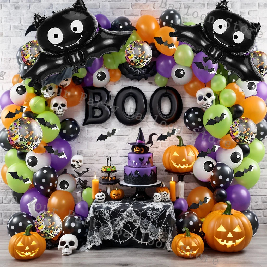 Halloween Bat Balloon Garland Arch Kit