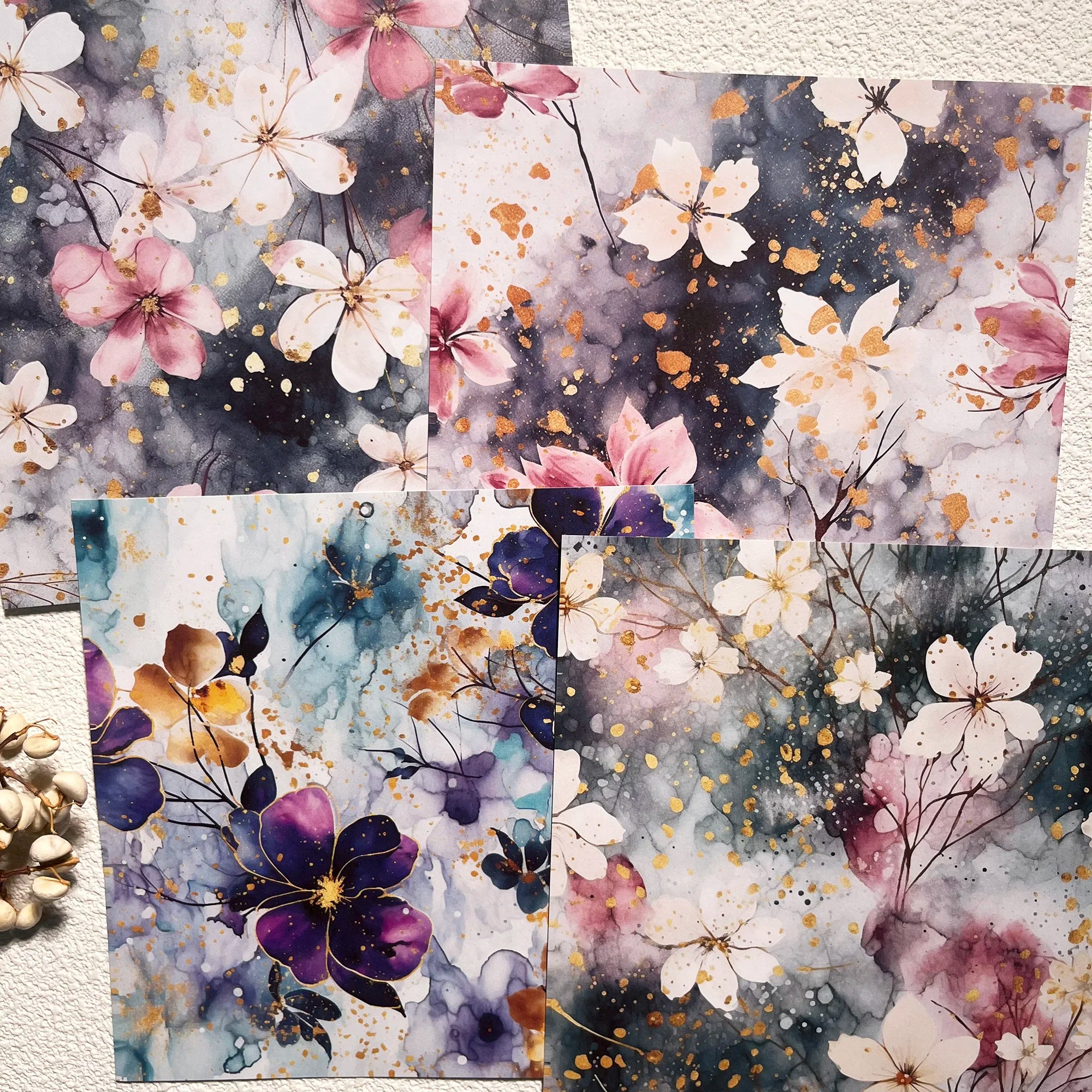 Watercolor Flowers Scrapbook Paper Pads